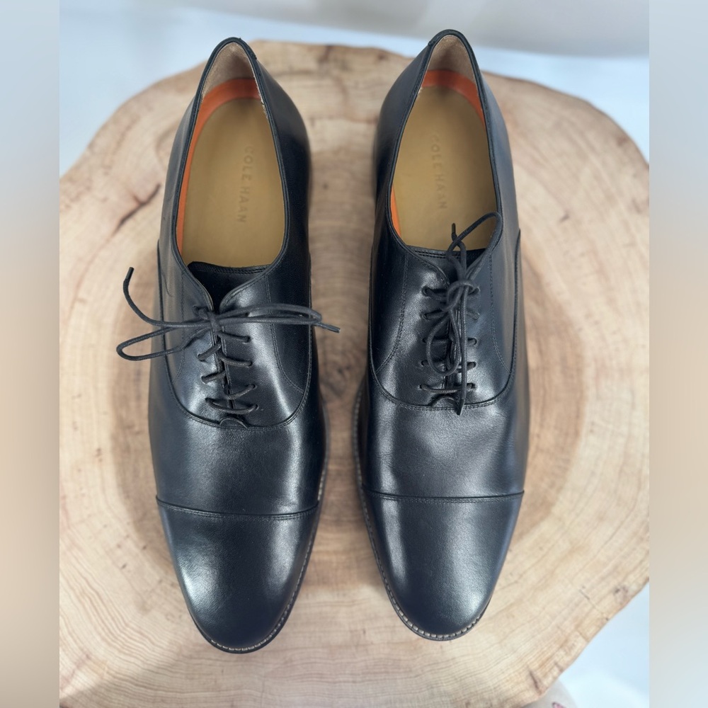 Cole Haan Men’s Black Cap Toe Oxford 15M